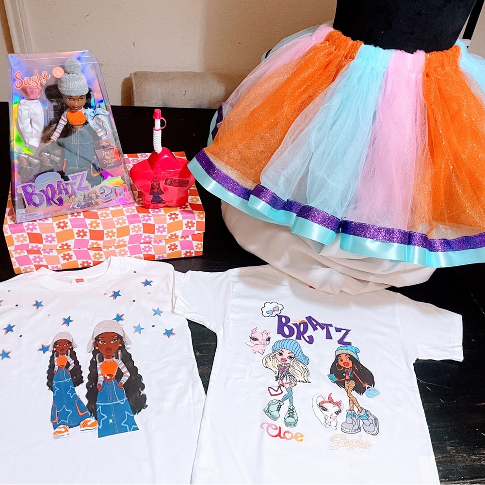 Bratz doll tutu set with matching doll. Everything is Customized & made to order